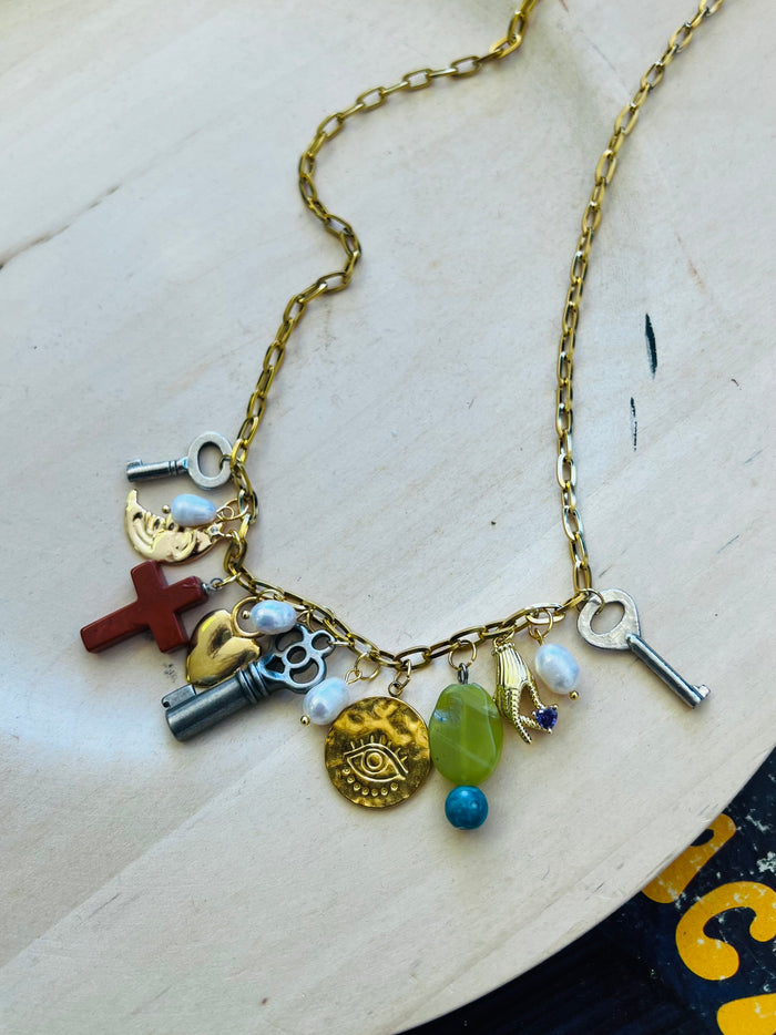 Mixed Media Charm Necklace