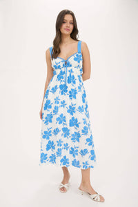 Amber Floral Maxi Dress + Blue