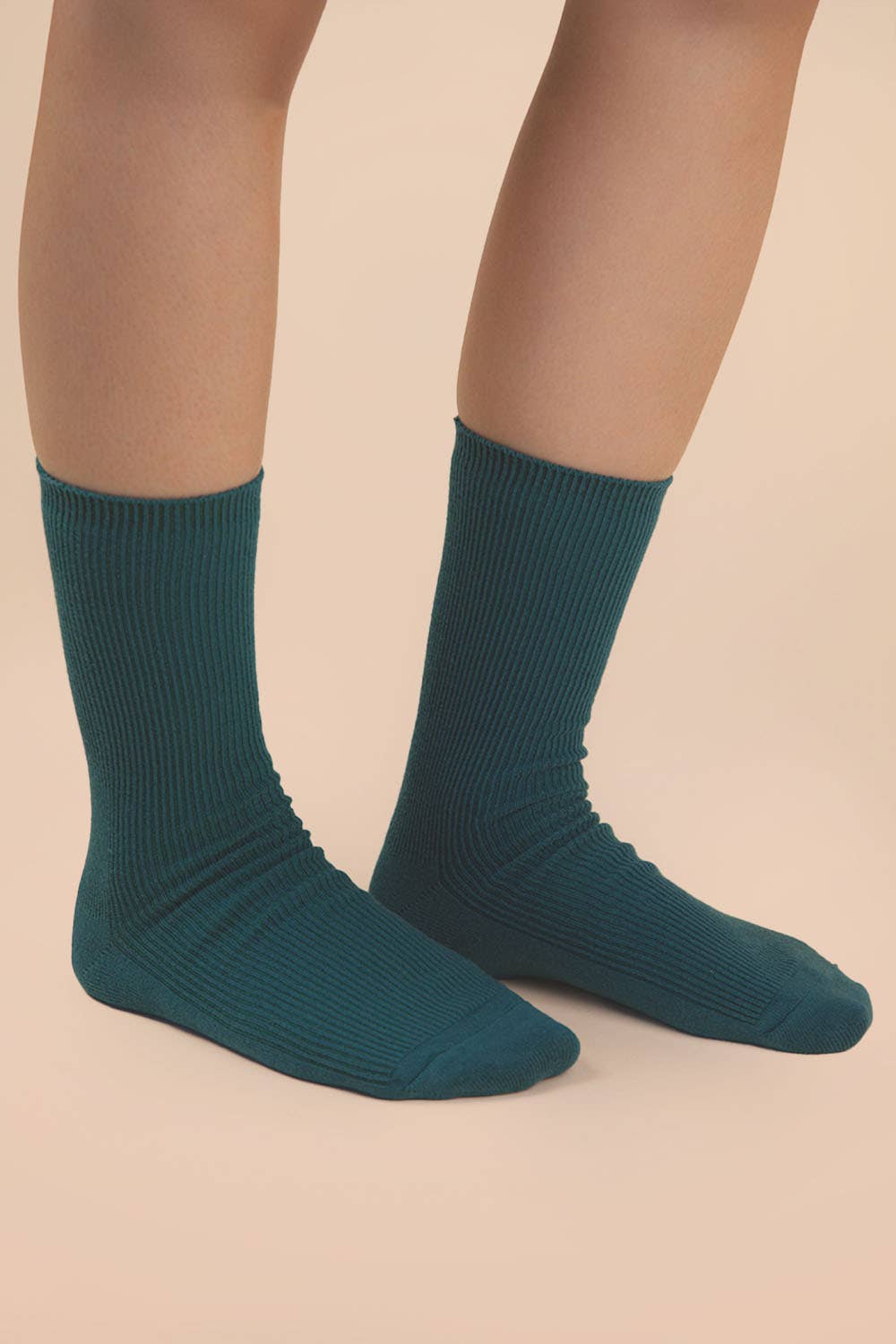 Ribbed mock socks: OLIVE
