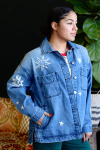 She's A Star Denim Shacket