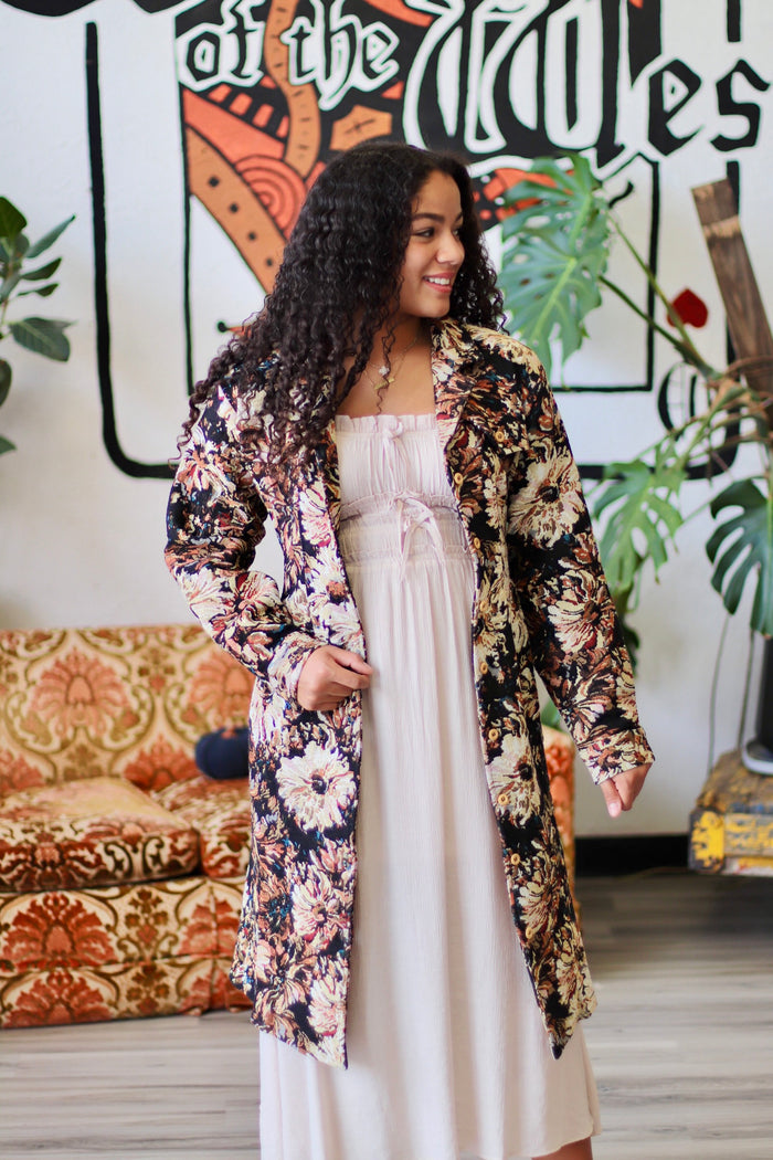 Falling For You Floral Coat