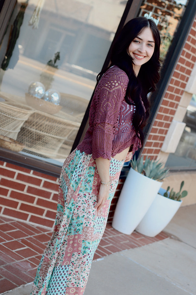 Camren Crochet Top + Purple