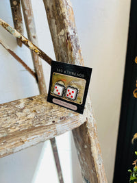 White & Red Dice Post Earrings