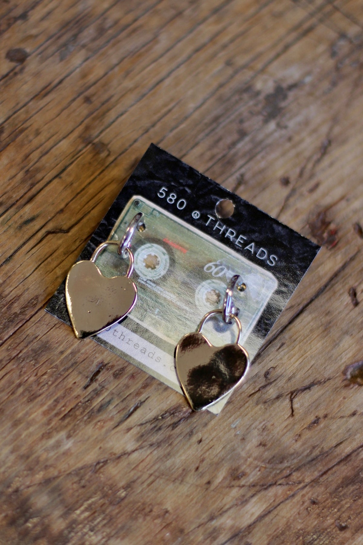 Hammered Heart Huggies