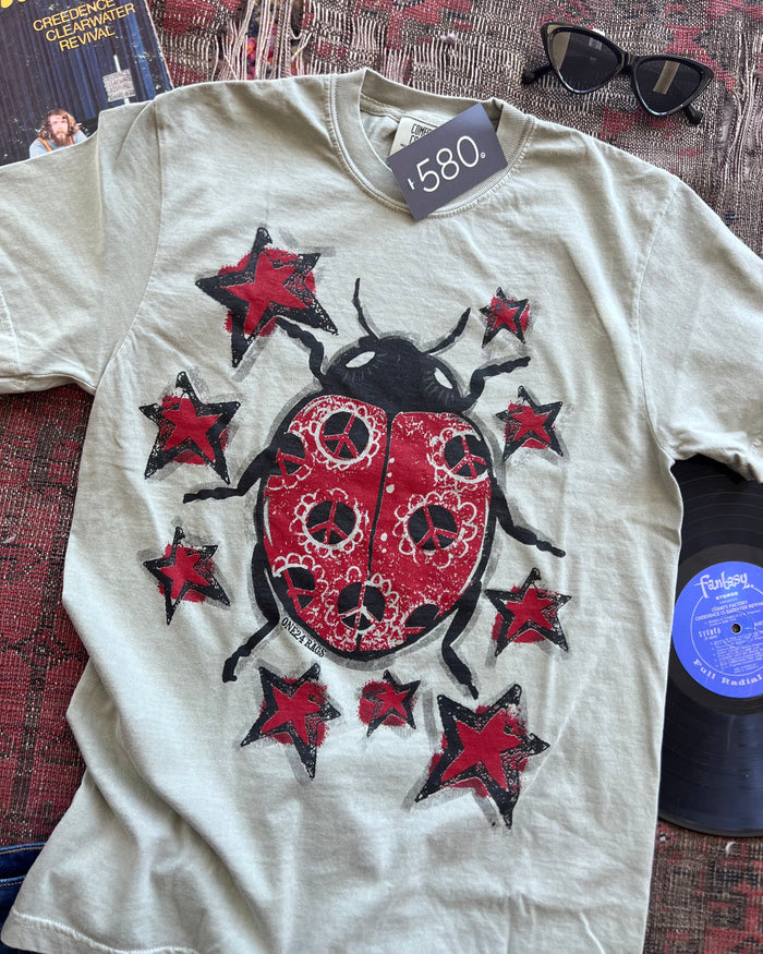 Starstruck Ladybug Sage Graphic Tee
