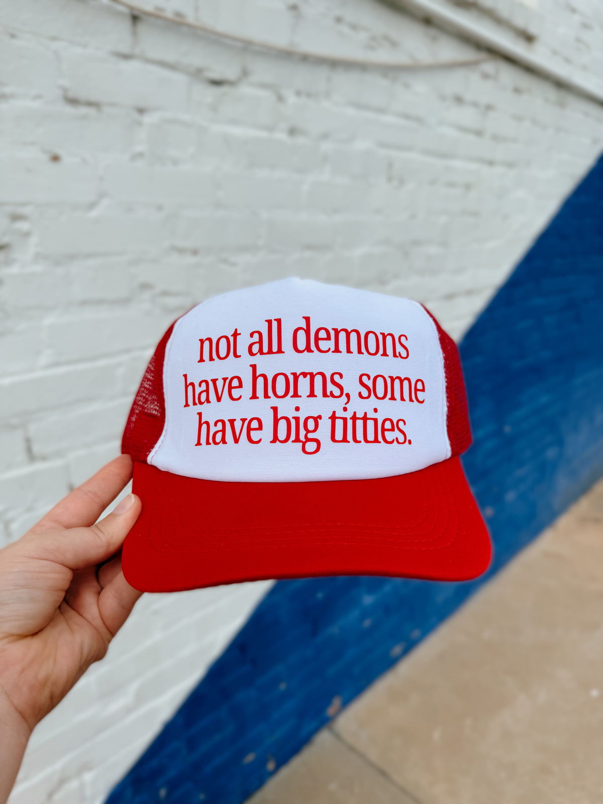 580 Trucker Hat +Red Demons
