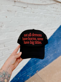 580 Trucker Hat +Black Not All Demons