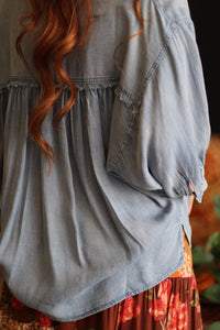 Garten Button Down Chambray Top