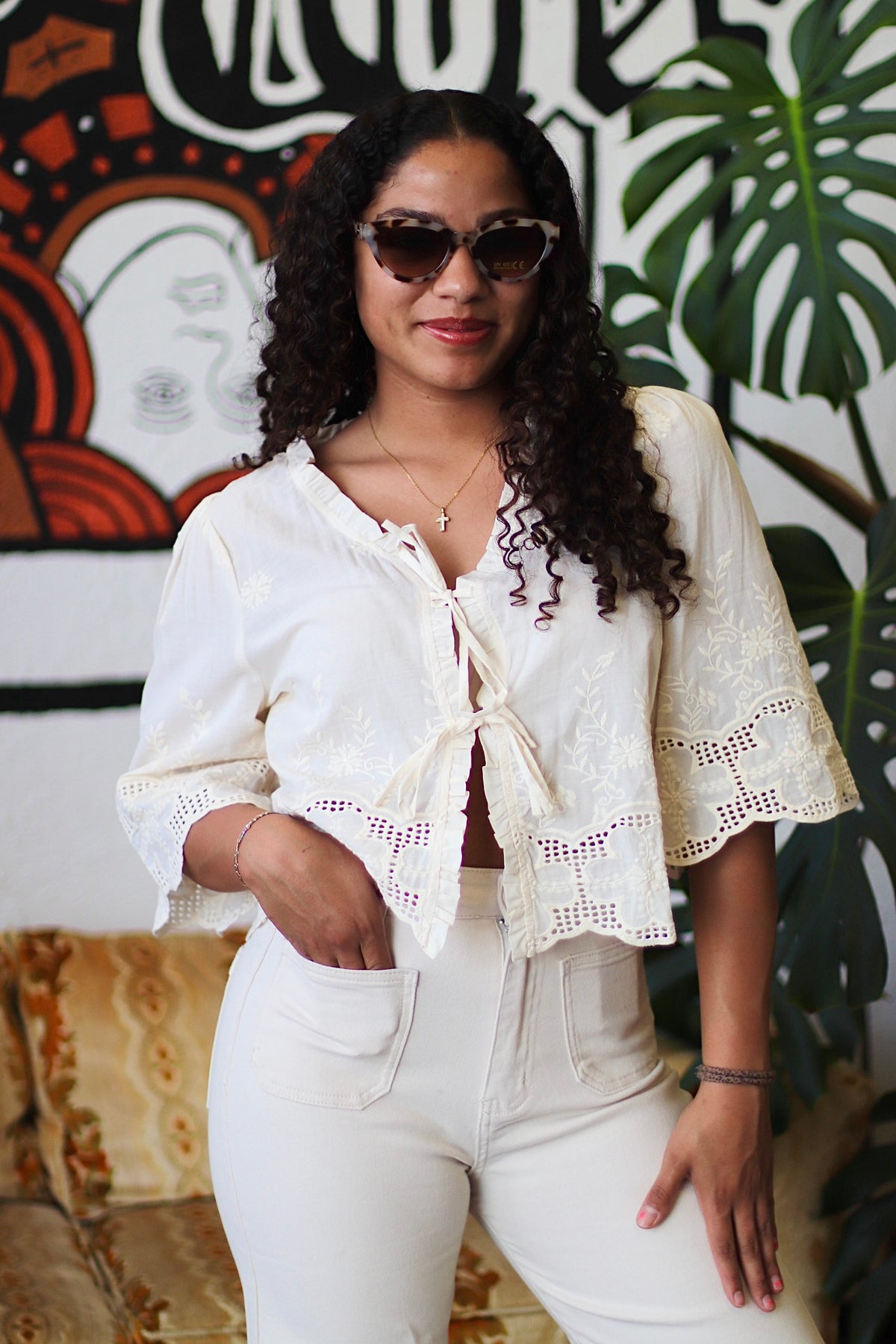 Martha Wide Leg Jeans in White