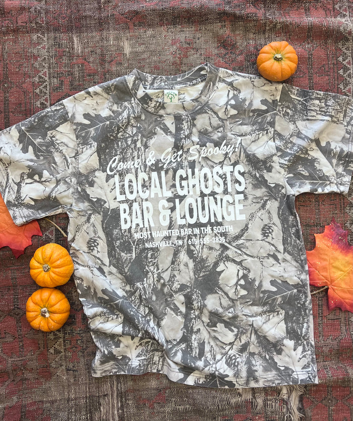 Camo Local Ghosts Bar & Lounge Boxy Cotton T-Shirt