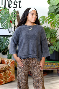 Oversized Boxy Sweater + Black