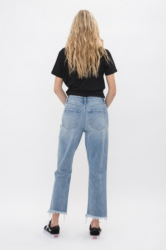 Sophie High Rise Straight Crop Denim