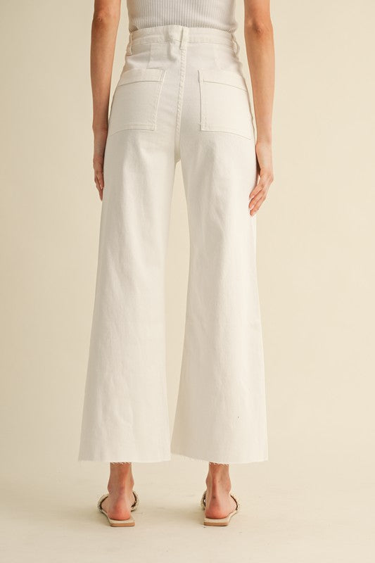 Martha Wide Leg Jeans in White