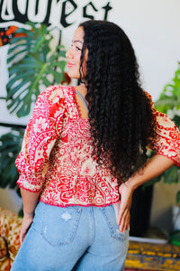 Berry Cute Peplum Top