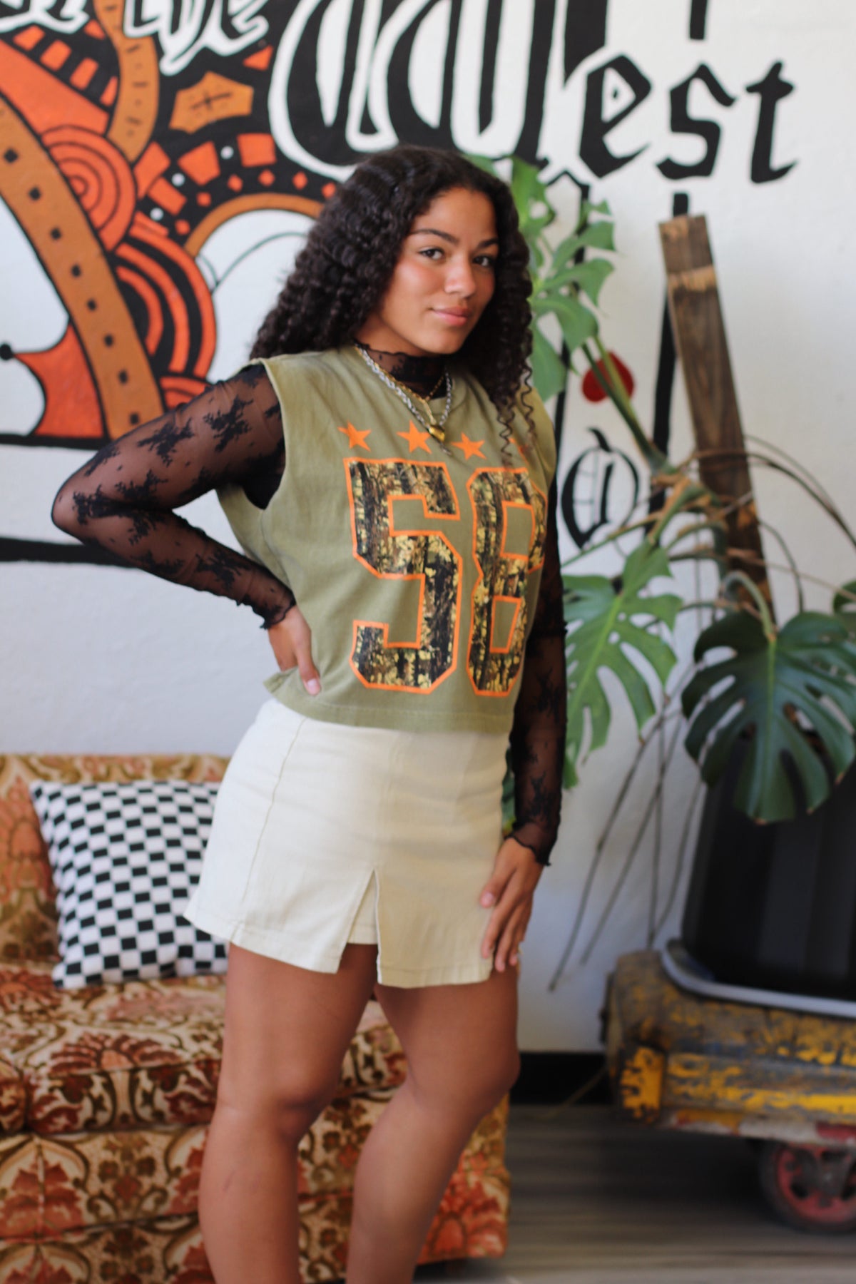 Camo Varsity Muscle Tee
