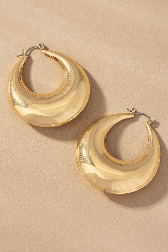 Puffy Crescent Hoops