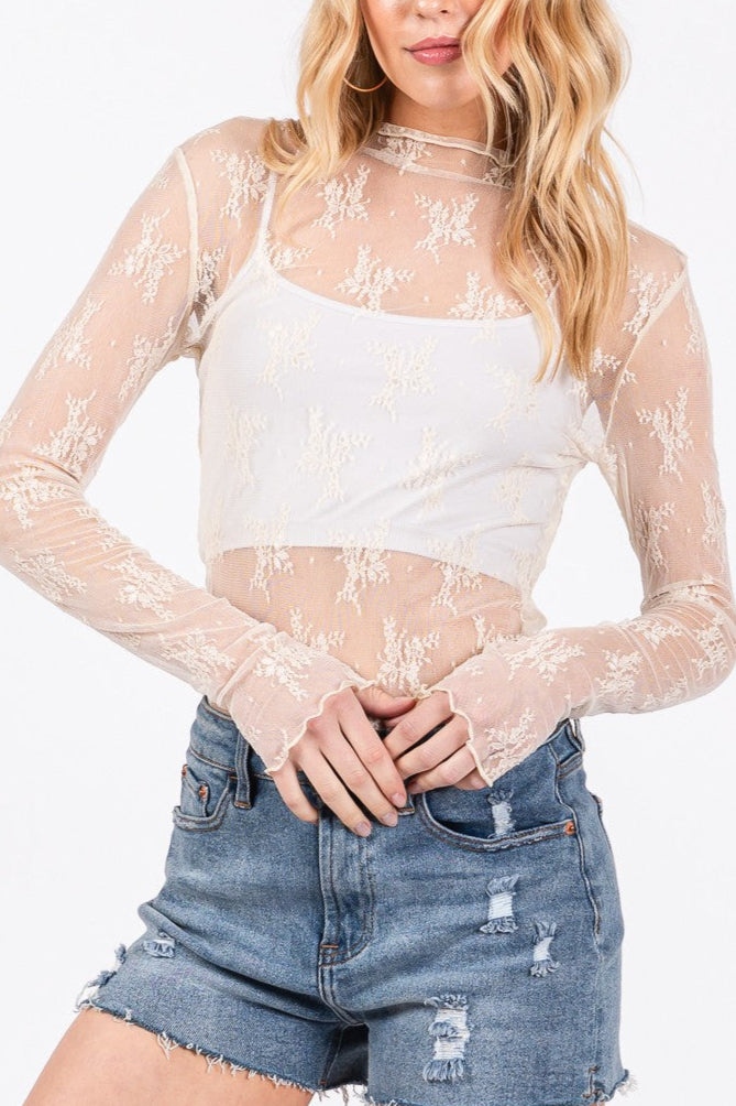 580 Lace Shirt + Ivory