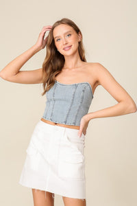 Davi Denim Corset + Light