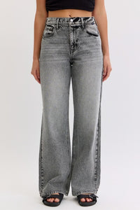 Grunge Wide Leg Grey Jeans