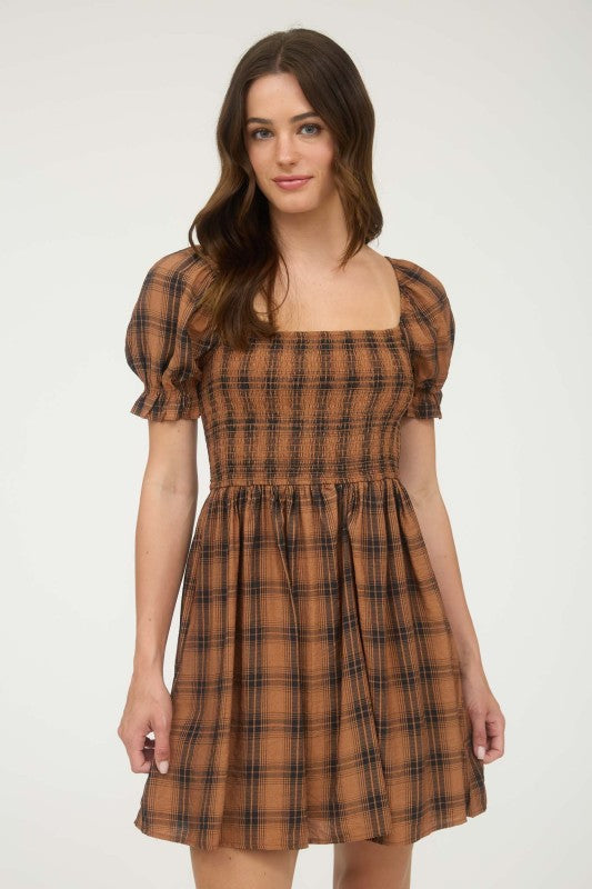 Harvest Time Dress + Brown