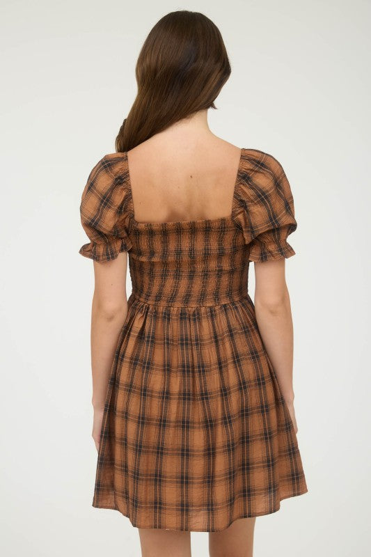 Harvest Time Dress + Brown