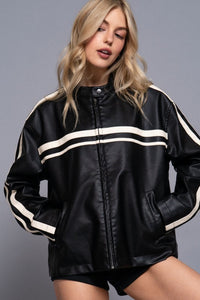 Moto Leather Jacket + Black