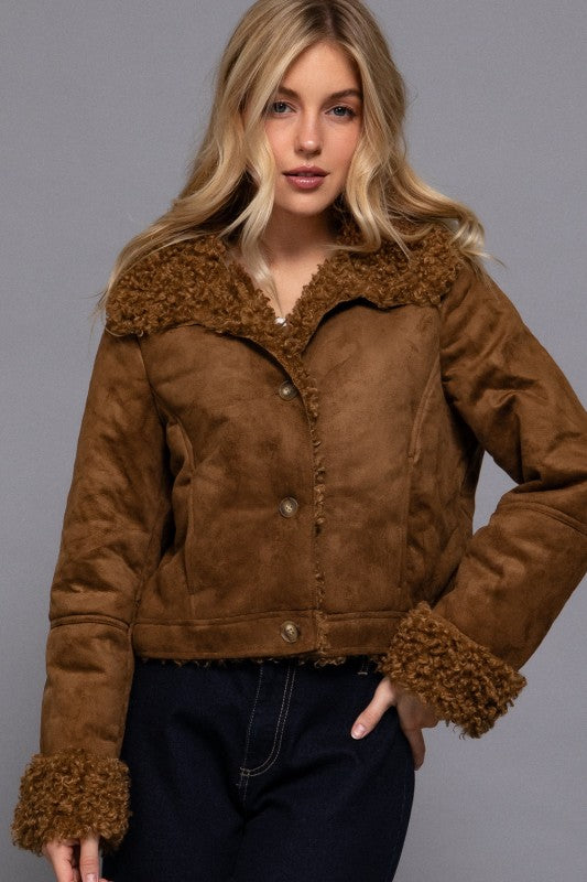 Penny Lane 2.0 Faux Fur Coat in Camel
