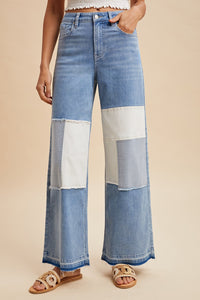 Benni & The Jets Patchwork Wide Leg Jeans