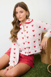 Sweetheart Cream Collared Cardigan