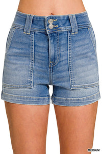 Utility Pocket Denim Shorts