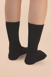 Ribbed mock socks: OLIVE