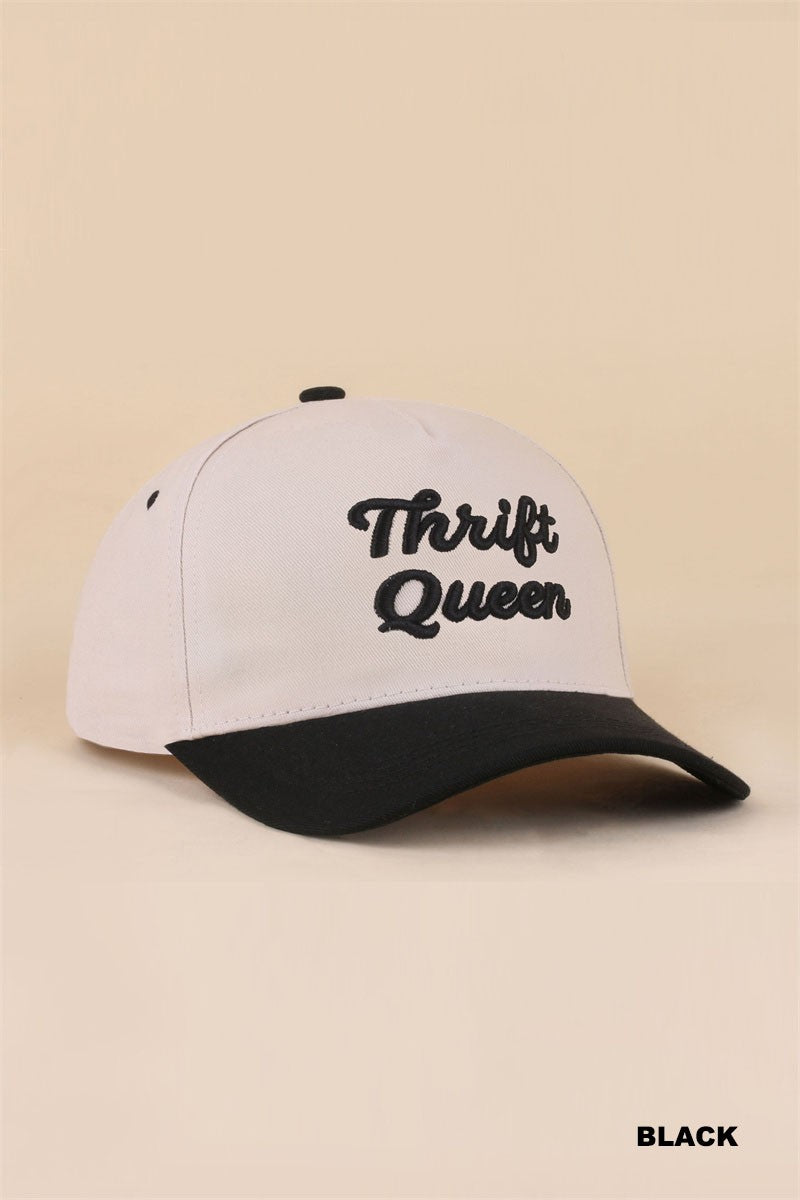 Thrift Queen Ball Cap + Black