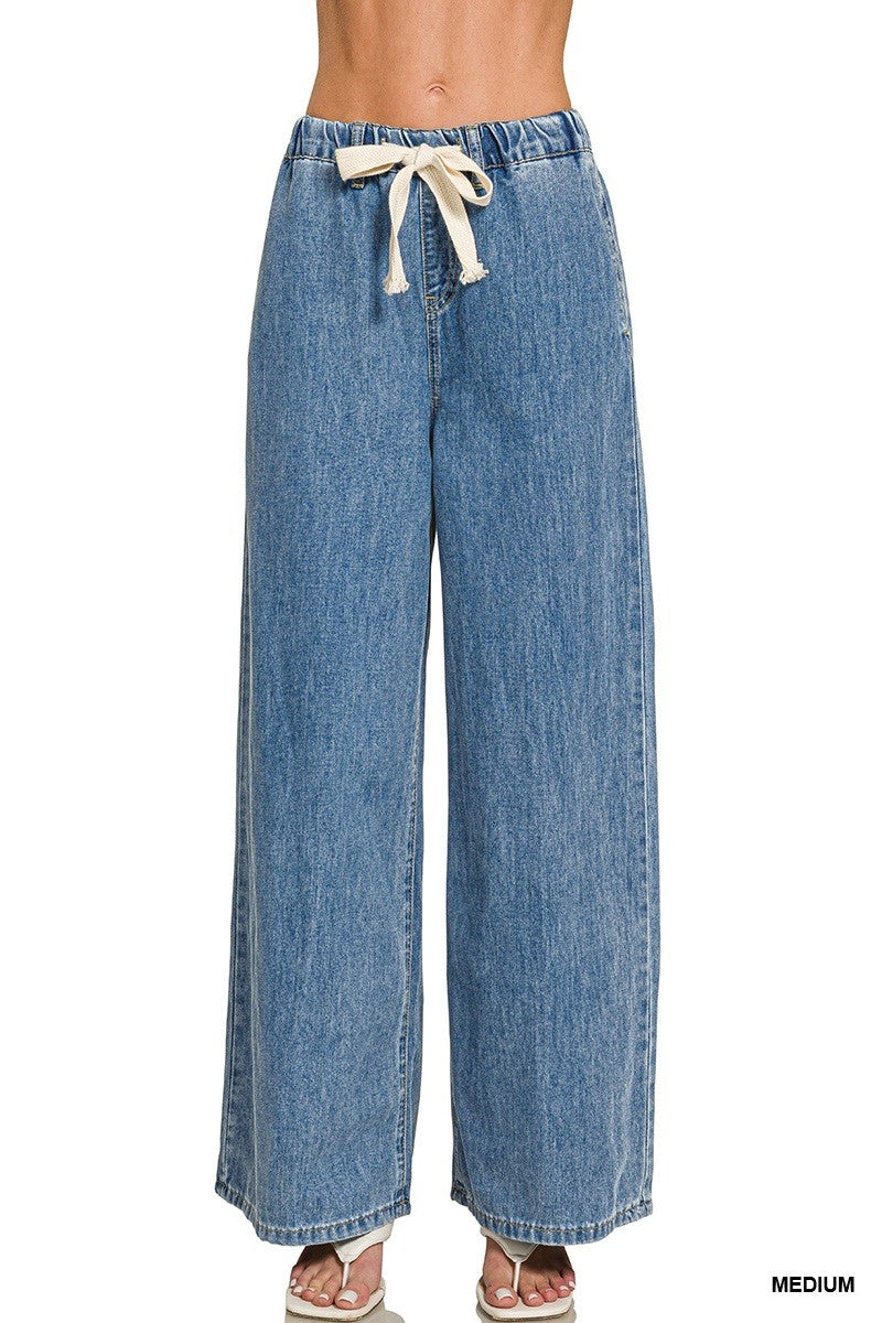 Kylie Drawstring Denim Pants