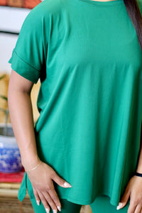 Soft Brushed Bike Short Set in Green