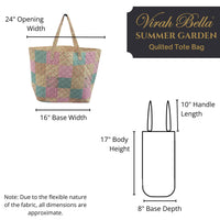"Summer Garden" Designer Quilted Tote Bag