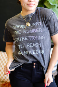 We're Sorry Mineral Wash Graphic Tee