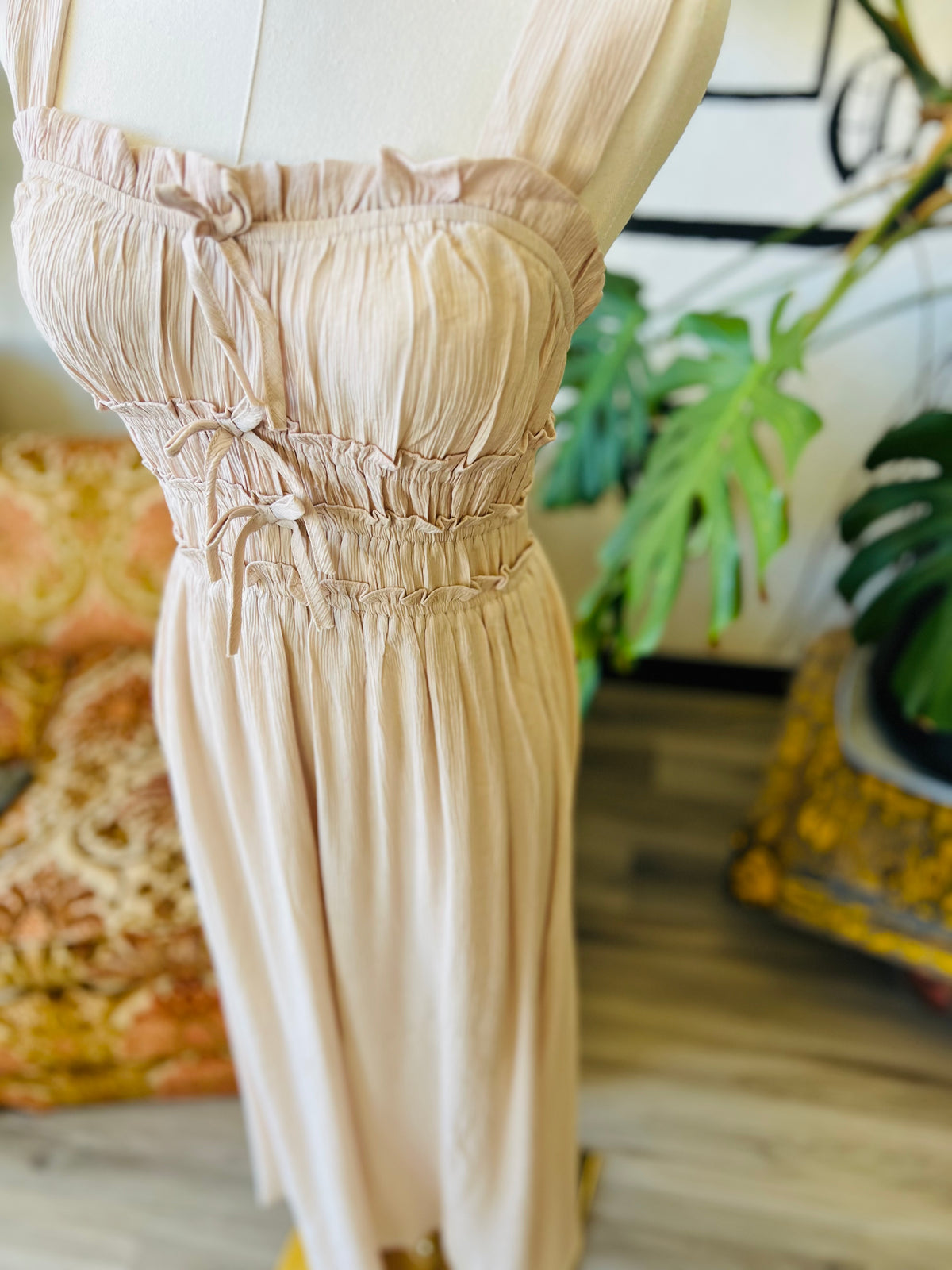 Candle Light Midi Dress + Taupe