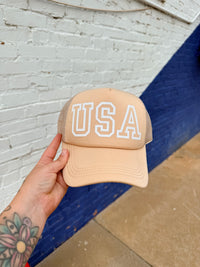 580 Trucker Hat +Tan USA