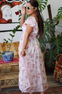 Princess Pink Floral Midi Dress