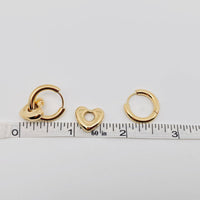 Mini 18K Gold Plated Heart Earrings