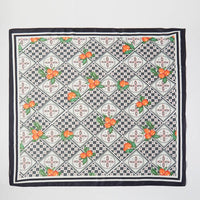 Mosaic Citrus Print Square Bandana Scarf