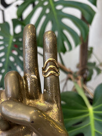 18K Gold Plated 3 Wave Ring