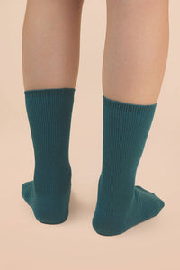 Ribbed mock socks: OLIVE