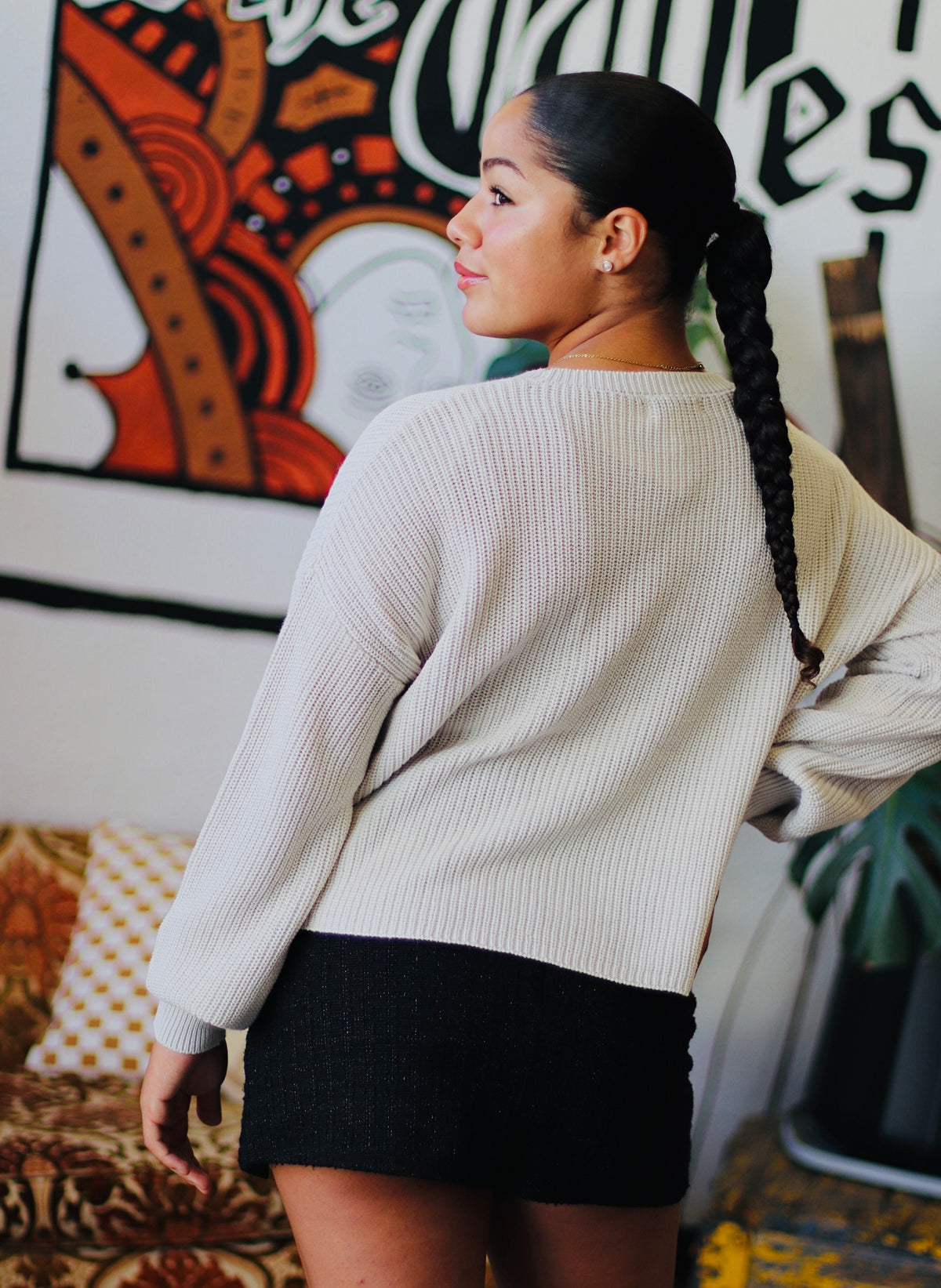 Tweedy Black Mini Skort