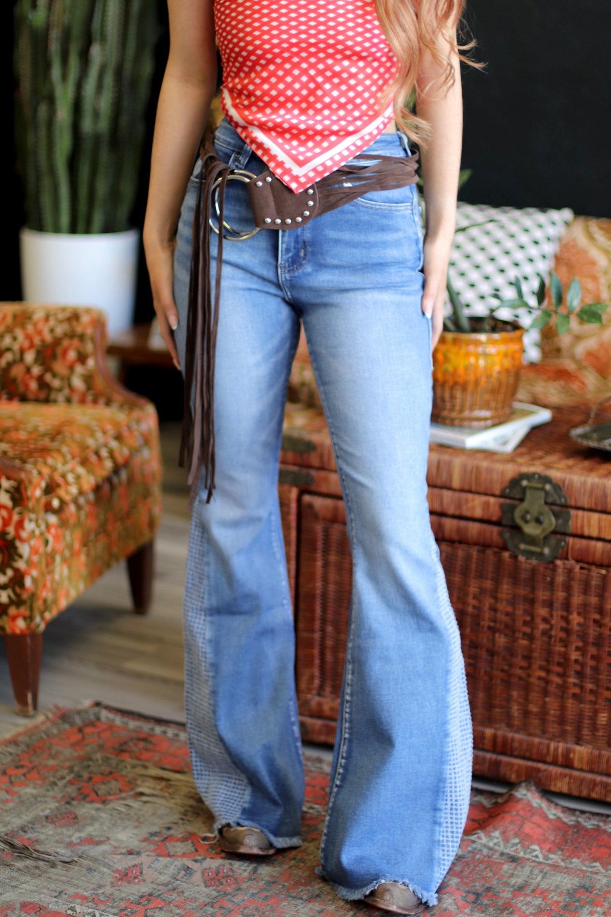Veronica Medium Wash High Rise Flare Jeans
