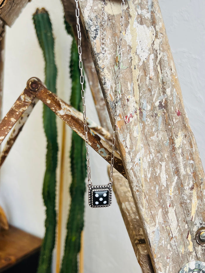 Black Dice Necklace