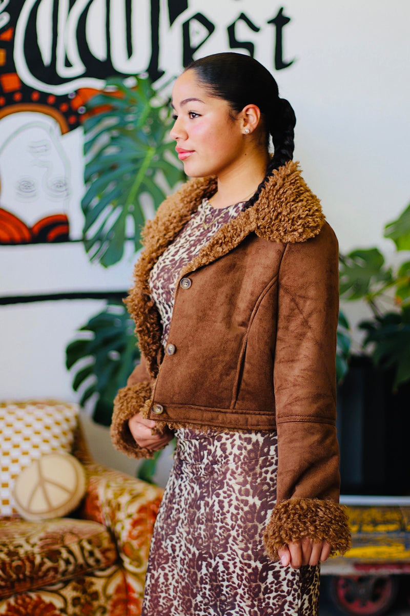 Penny Lane 2.0 Faux Fur Coat in Camel