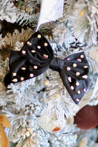 Large Cord Rhinestone Bow