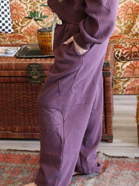 Plum Star Patch Jogger Pants