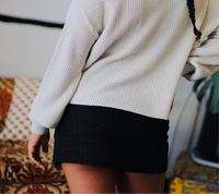 Tweedy Black Mini Skort